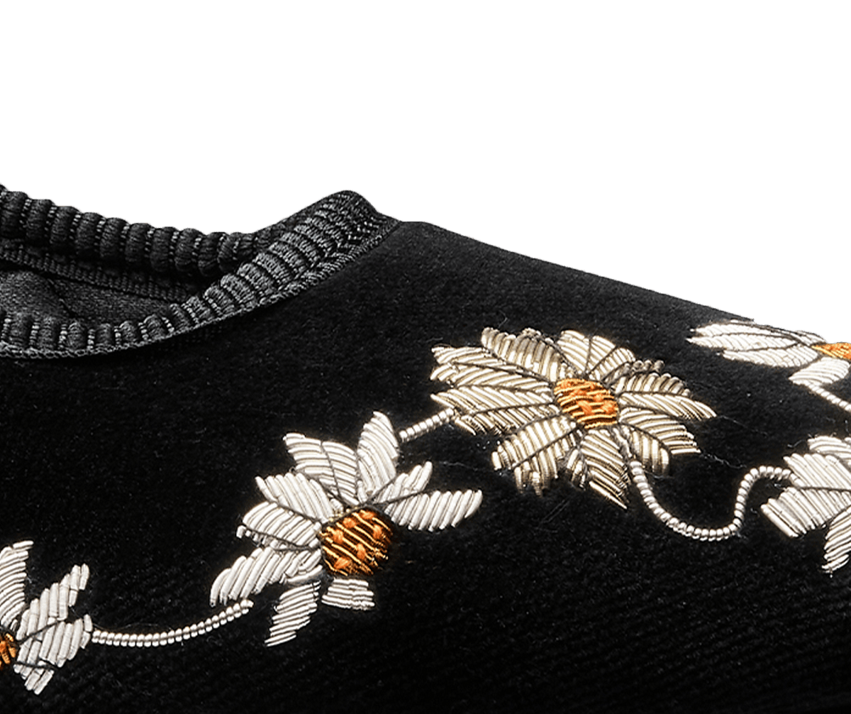 Daisy Chain Black Velvet