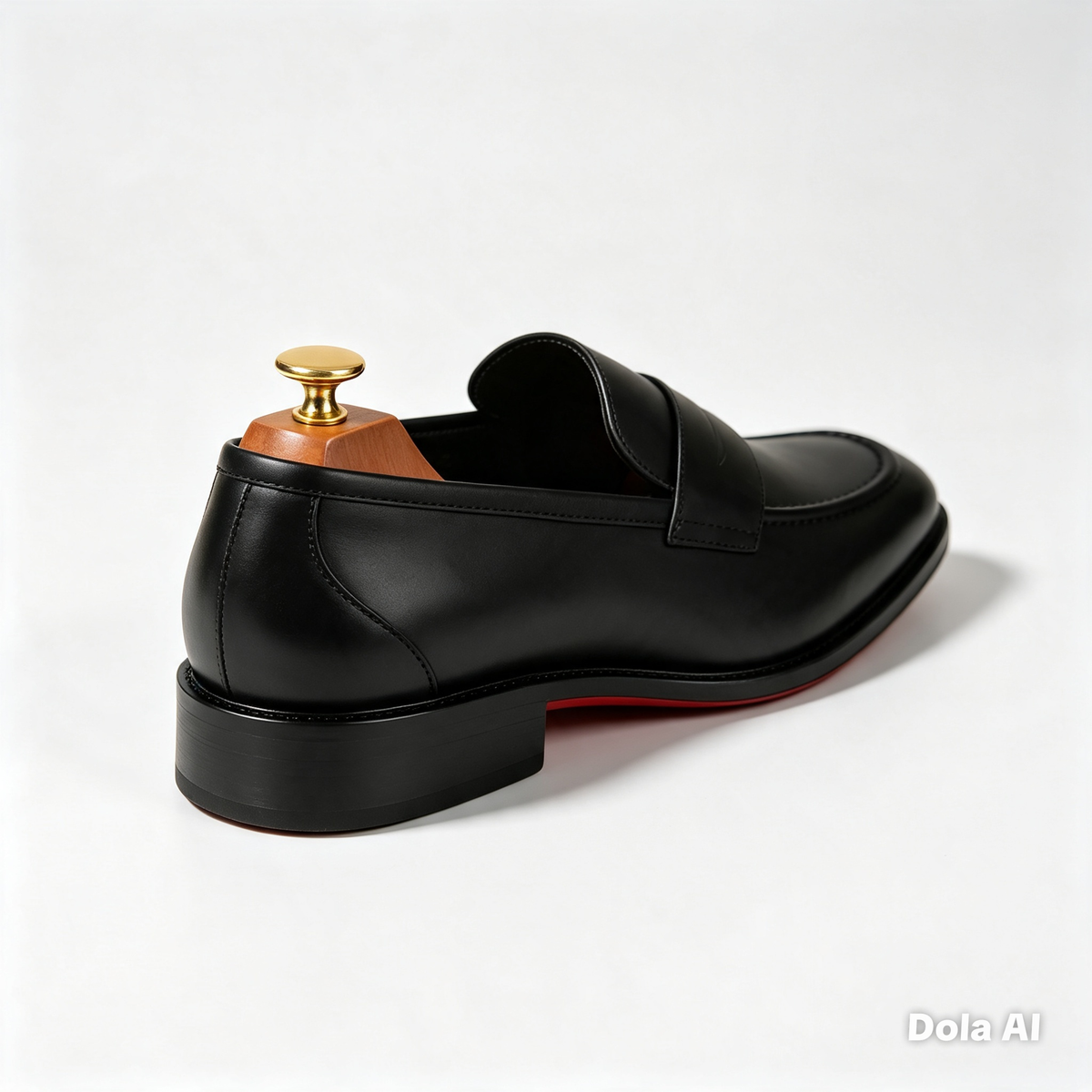 ArtisanWalk Black Penny Loafers — Red Sole Luxury Leather Slip-On Shoes