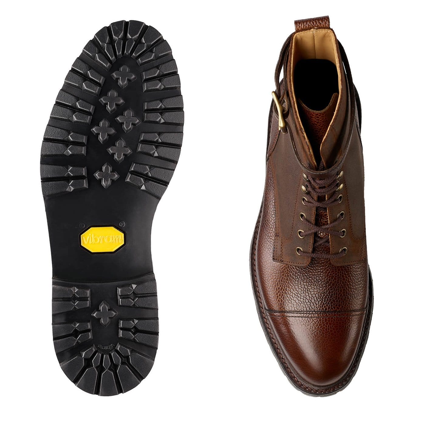 Aldershot Dark Brown Scotch Grain &amp; Dark Brown Rough-Out Suede
