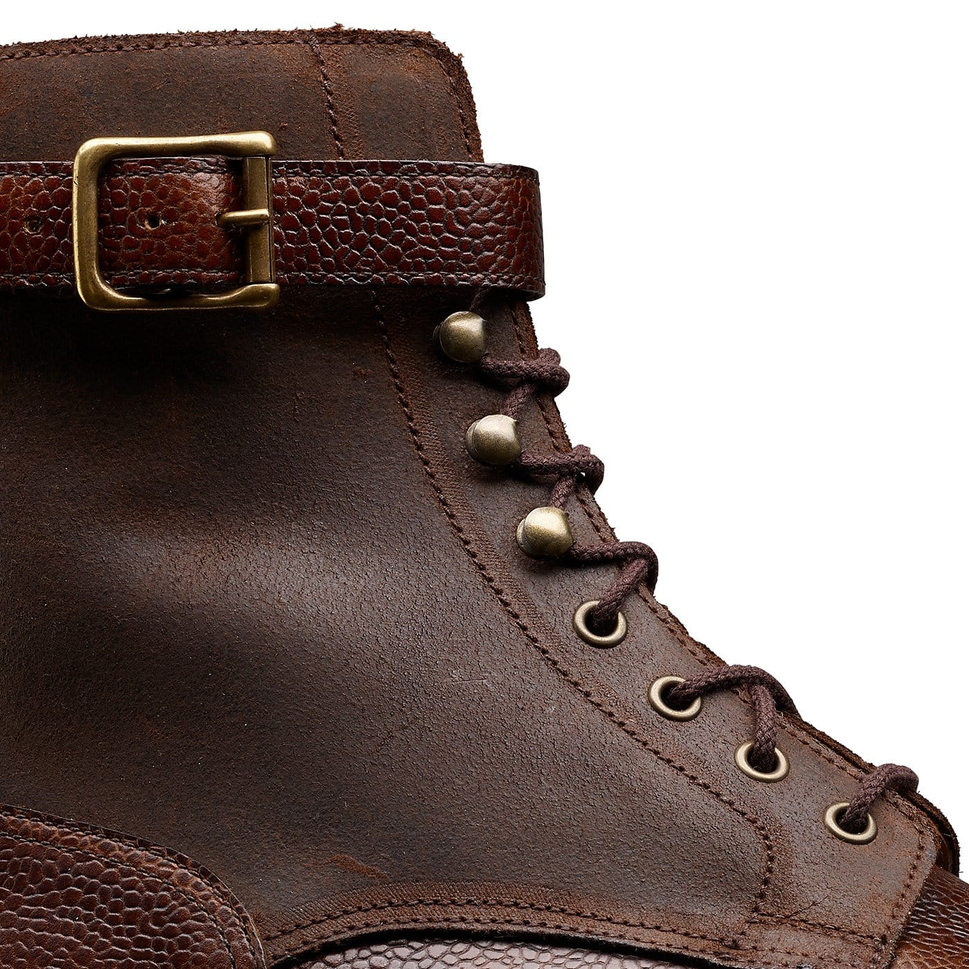 Aldershot Dark Brown Scotch Grain &amp; Dark Brown Rough-Out Suede