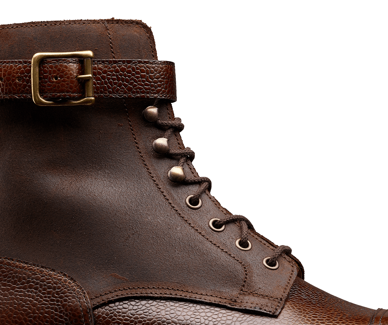 Aldershot Dark Brown Scotch Grain &amp; Dark Brown Rough-Out Suede