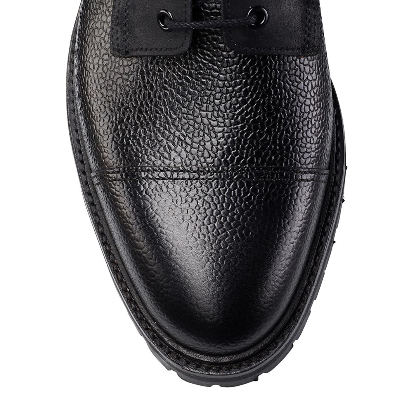 Aldershot Black Scotch Grain &amp; Black Rough-Out Suede