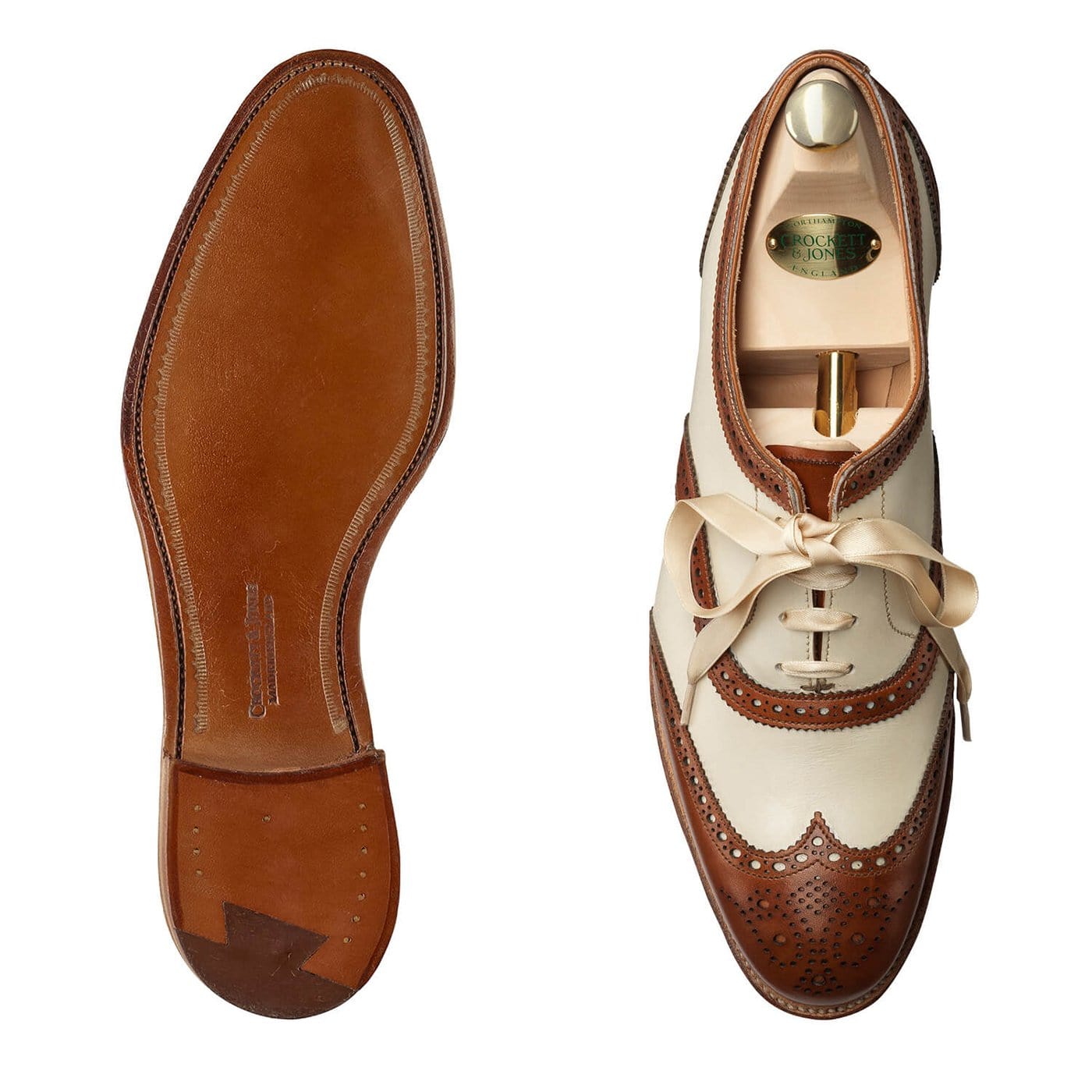Alice Tan &amp; Ivory Burnished Calf