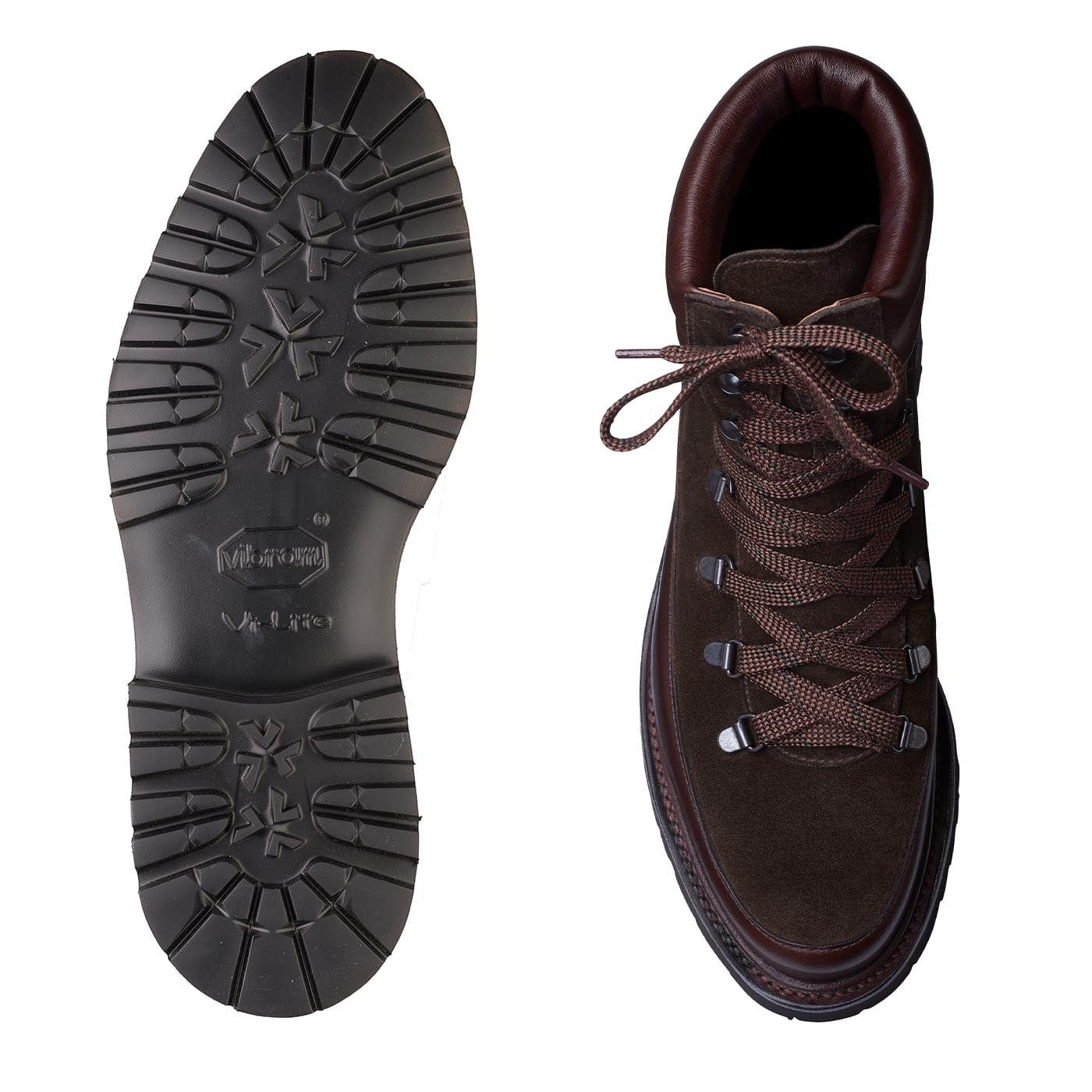 Annie Dark Brown Wax Calf &amp; Earth Green Suede