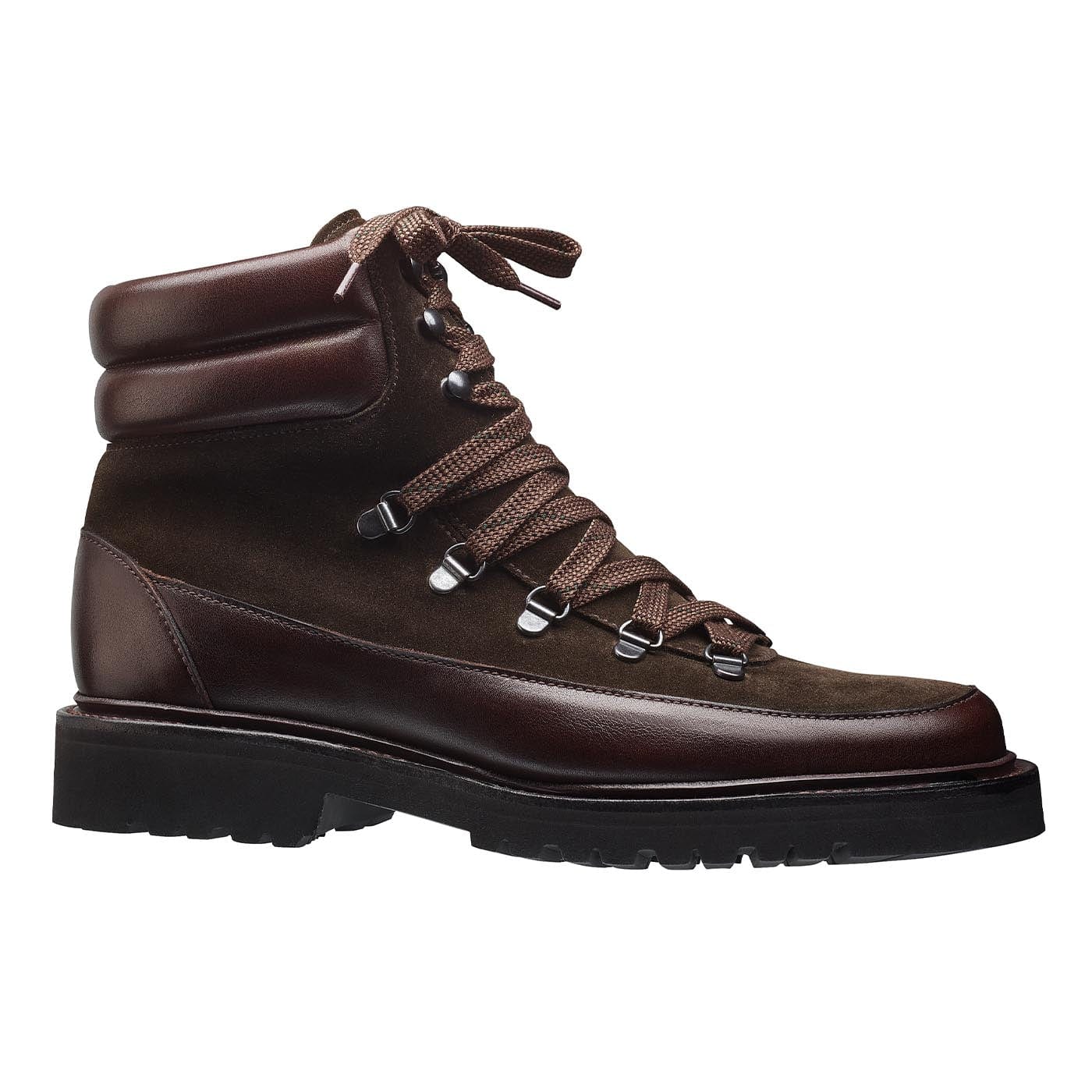 Annie Dark Brown Wax Calf &amp; Earth Green Suede