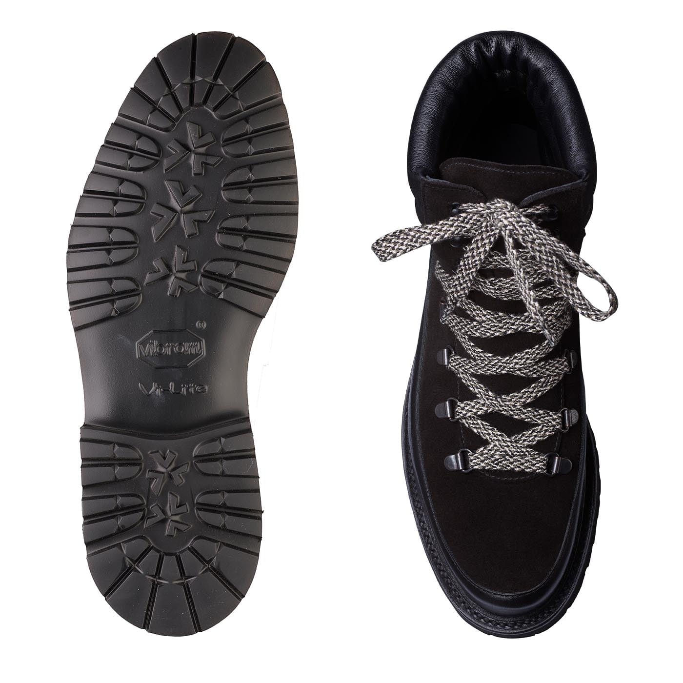Annie Black Wax Calf & Black Suede