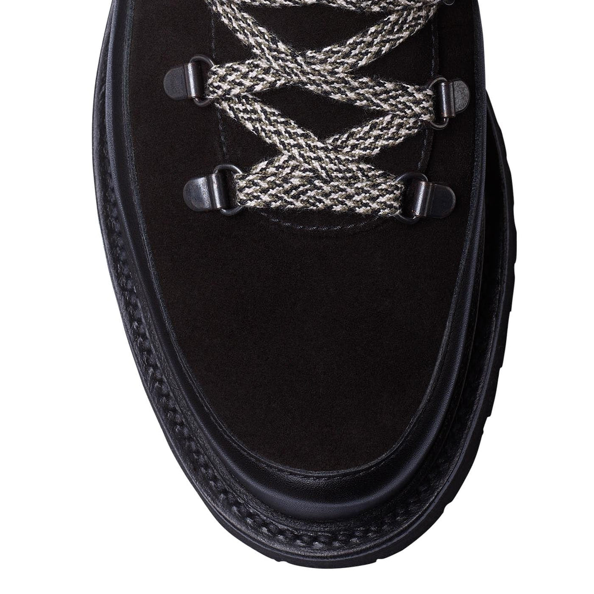 Annie Black Wax Calf & Black Suede