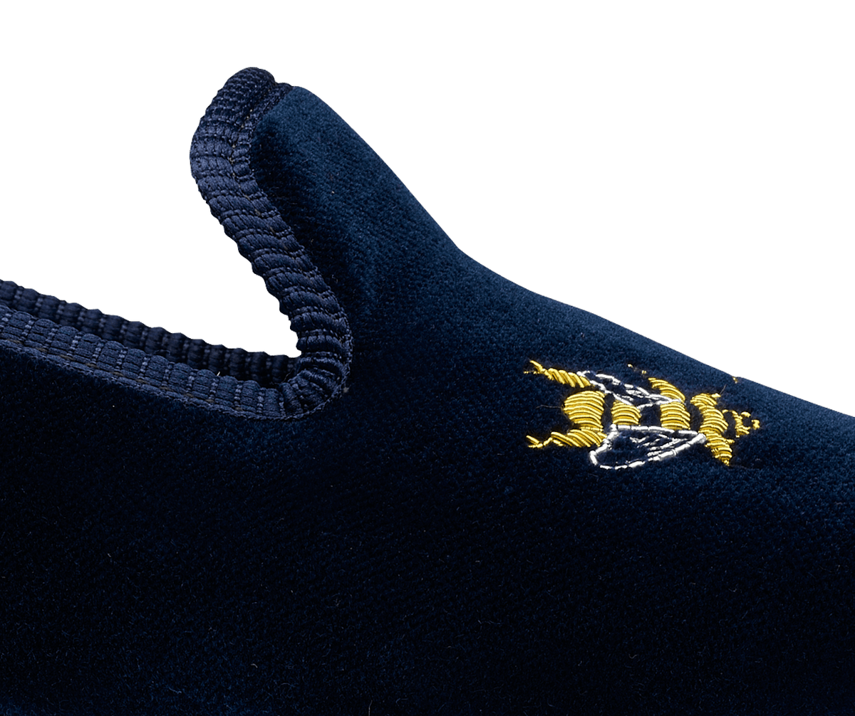 Bees Navy Velvet