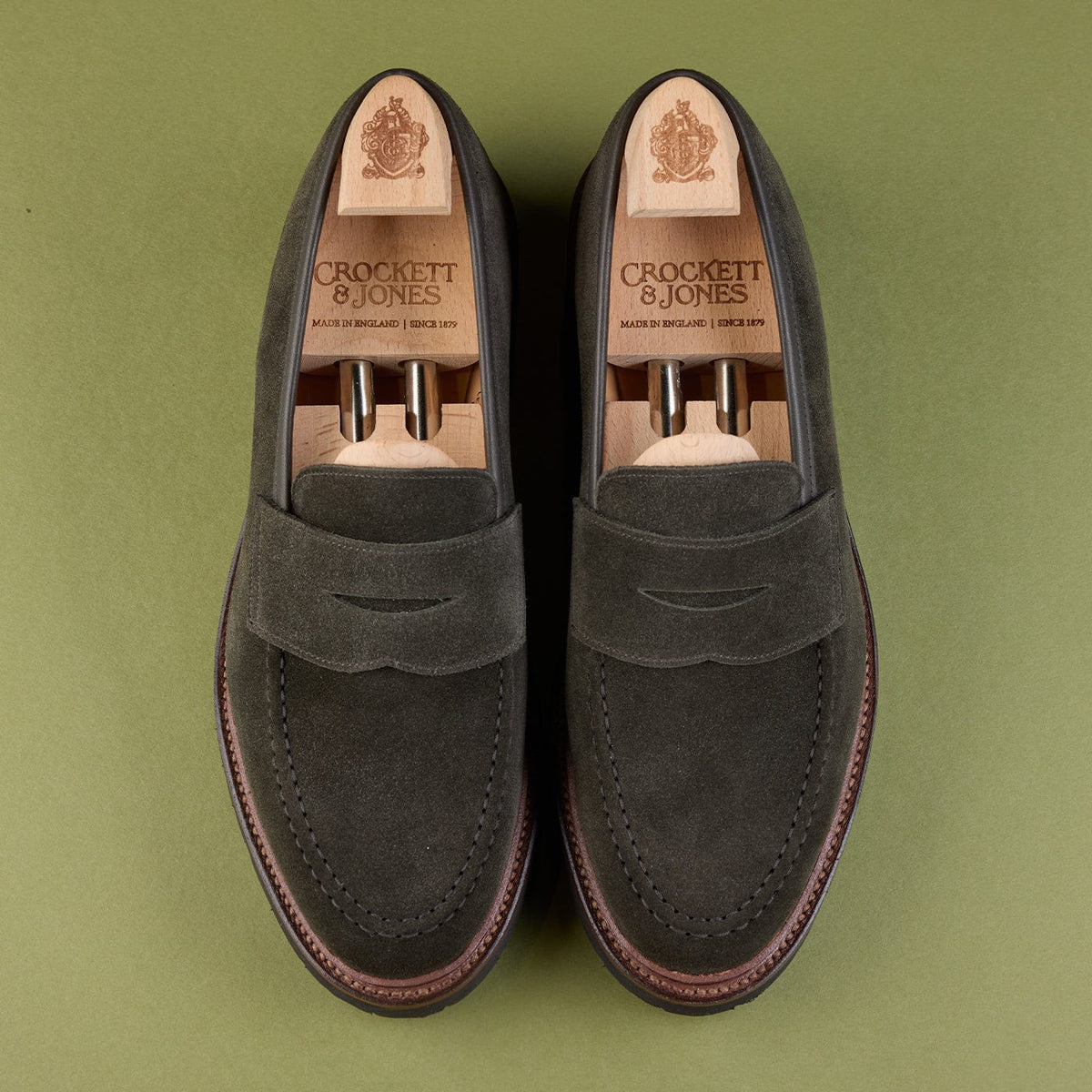 Boston 2 Earth Green Suede