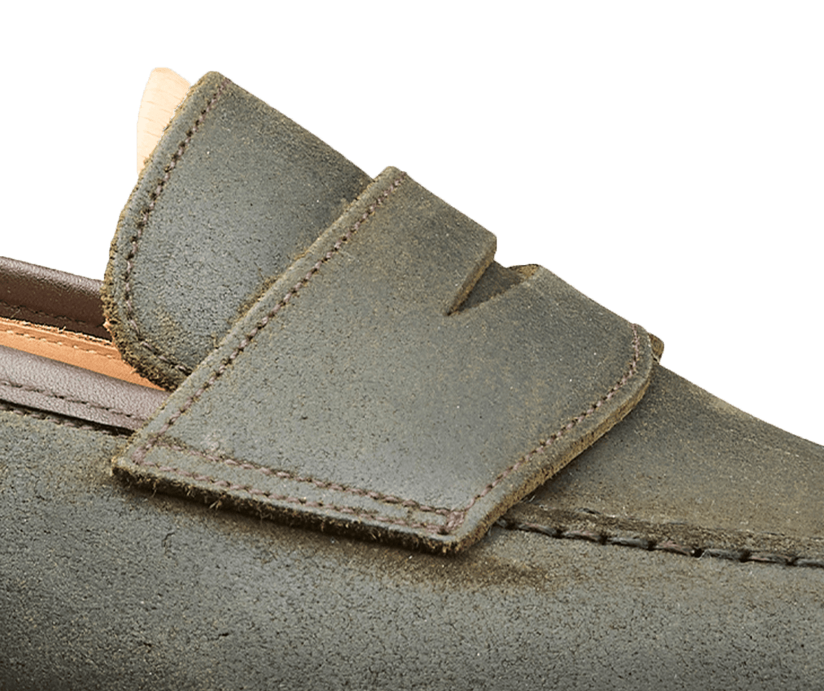Boston 2 Green Rough-Out Suede