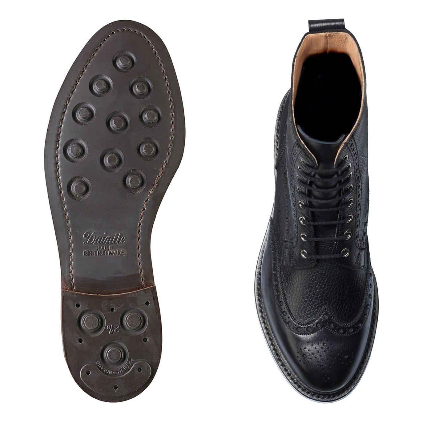 Grace 2 Black Calf &amp; Black Scotch Grain