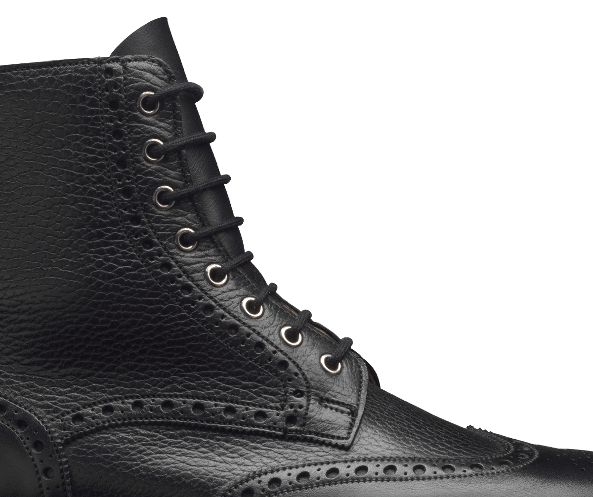 Grace 2 Black Calf & Black Scotch Grain