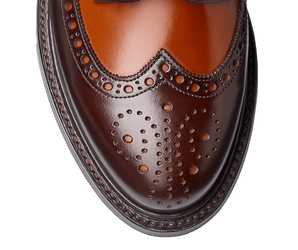 Luna Dark Brown & Tan Cavalry Calf