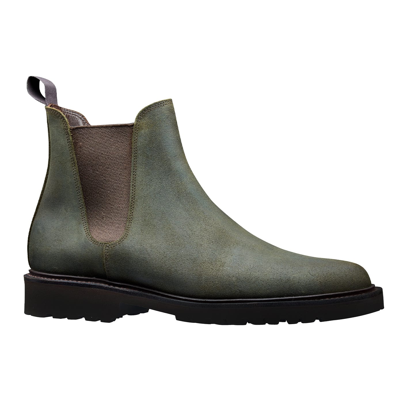 Margie 2 Green Rough-Out Suede
