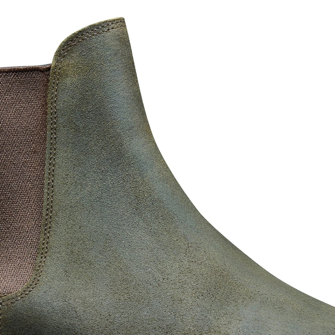 Margie 2 Green Rough-Out Suede
