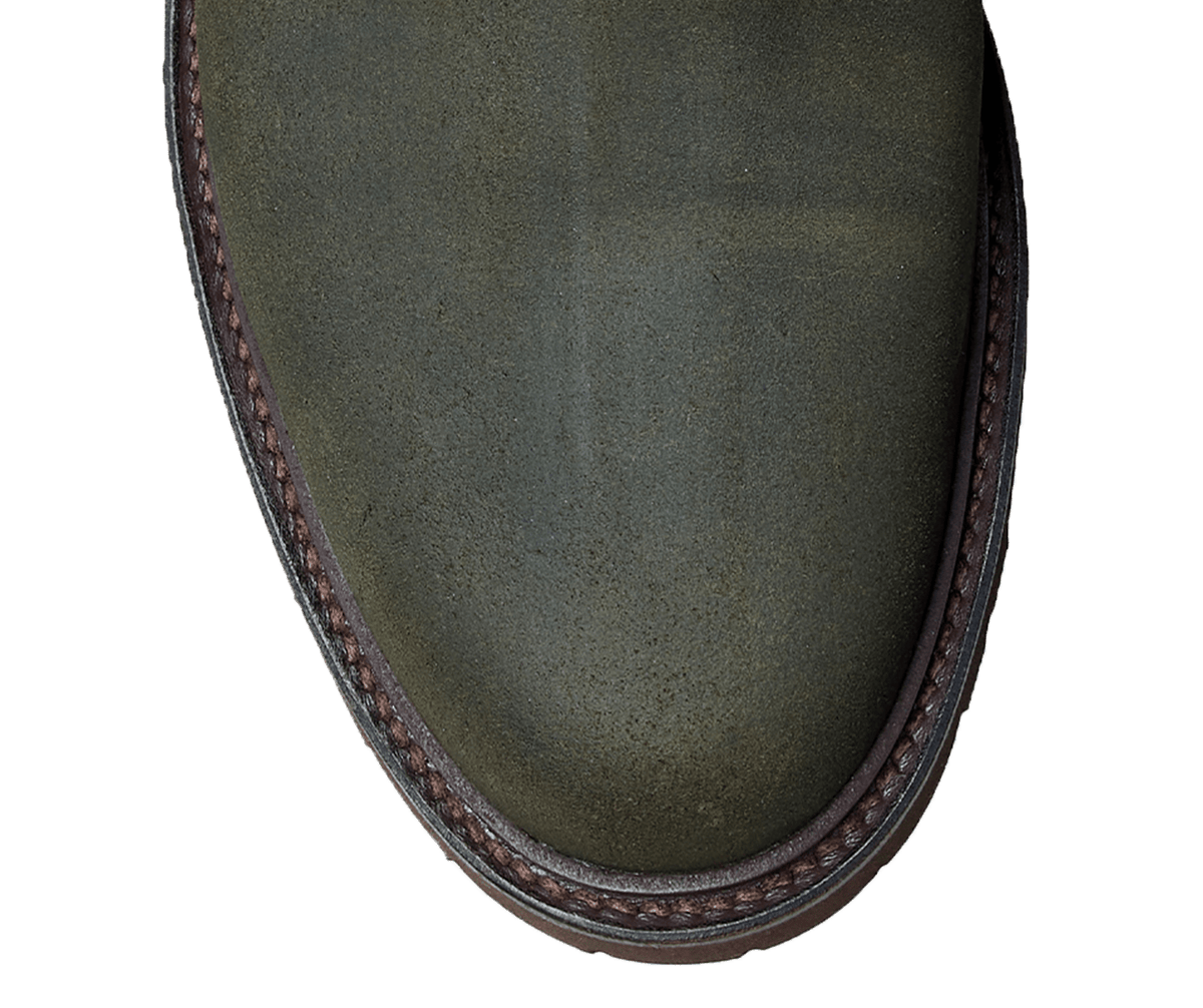 Margie 2 Green Rough-Out Suede