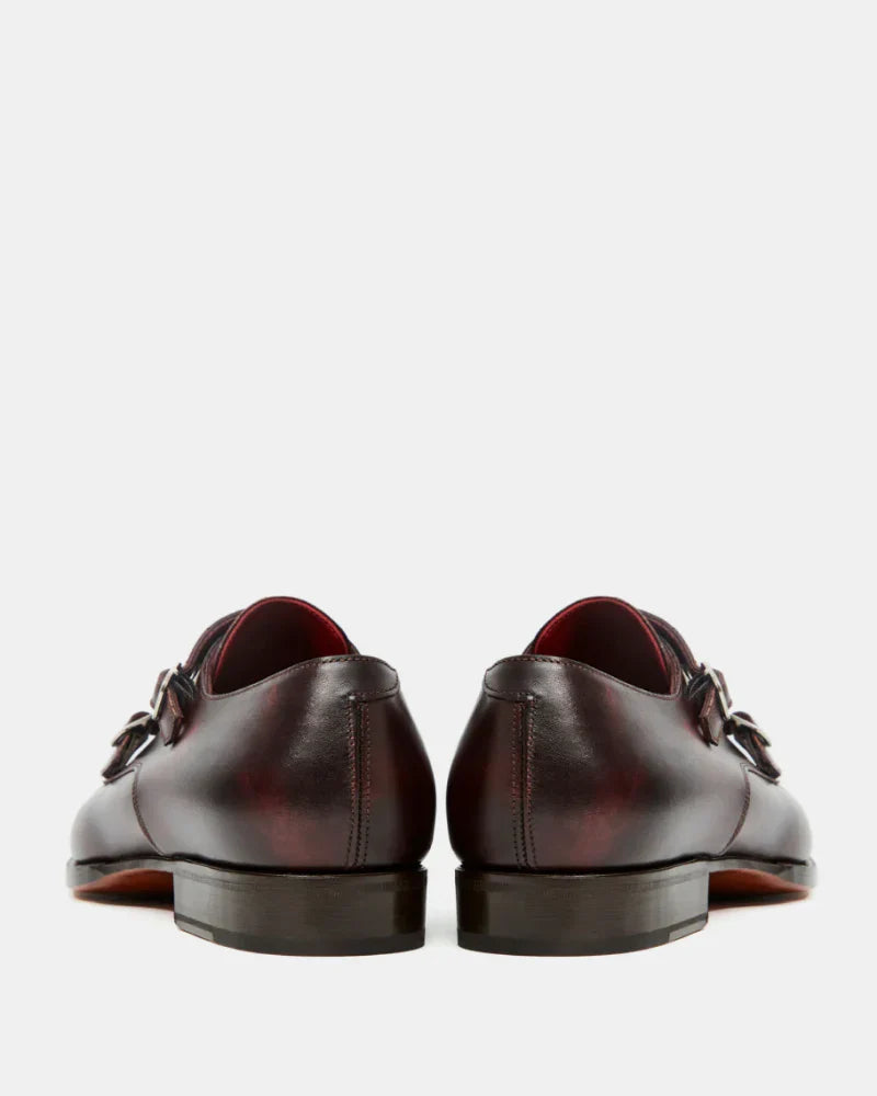 Museum Oxblood Double Monk Strap Dress Shoe