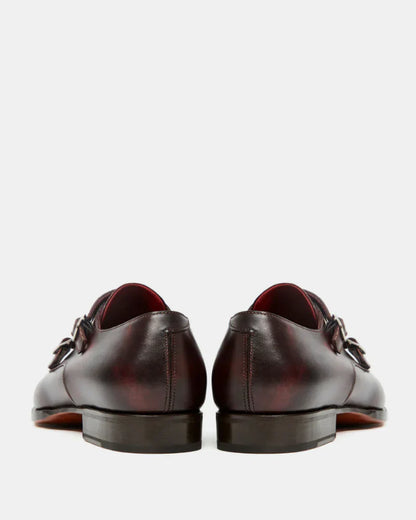 Museum Oxblood Double Monk Strap Dress Shoe