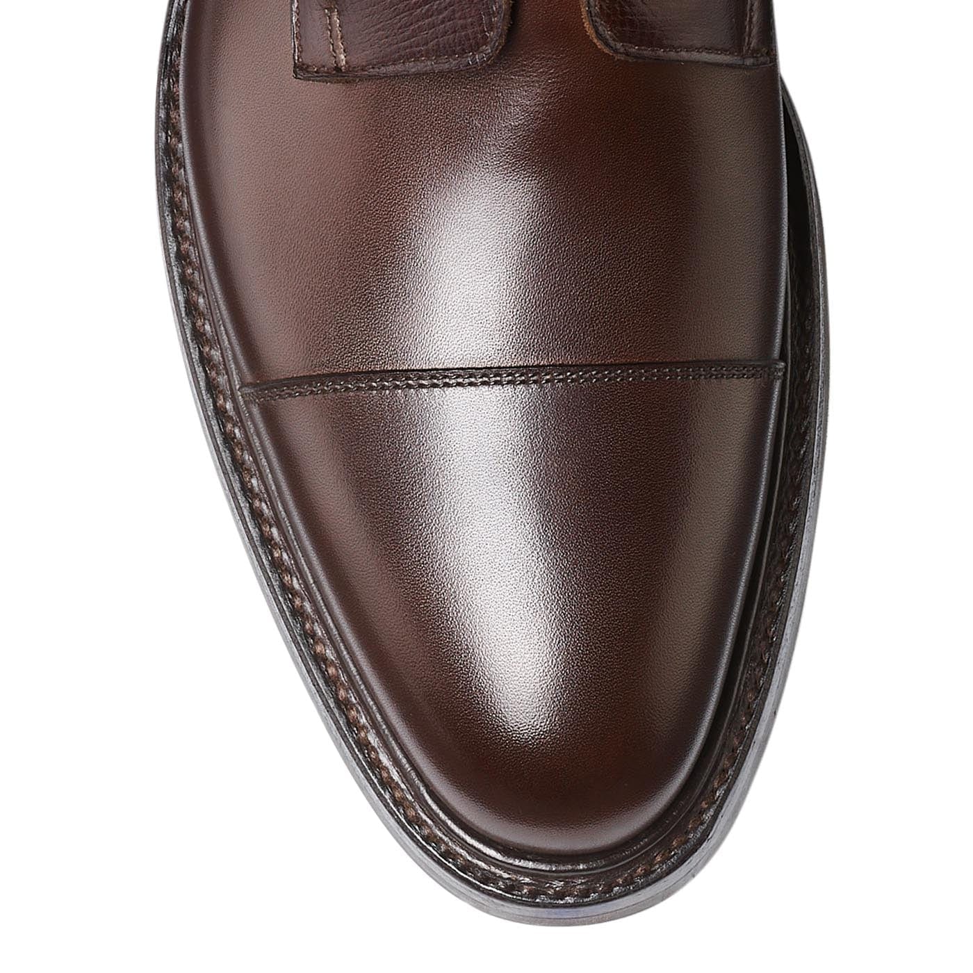 Perth Coffee Antique Calf & Dark Brown Willow Grain