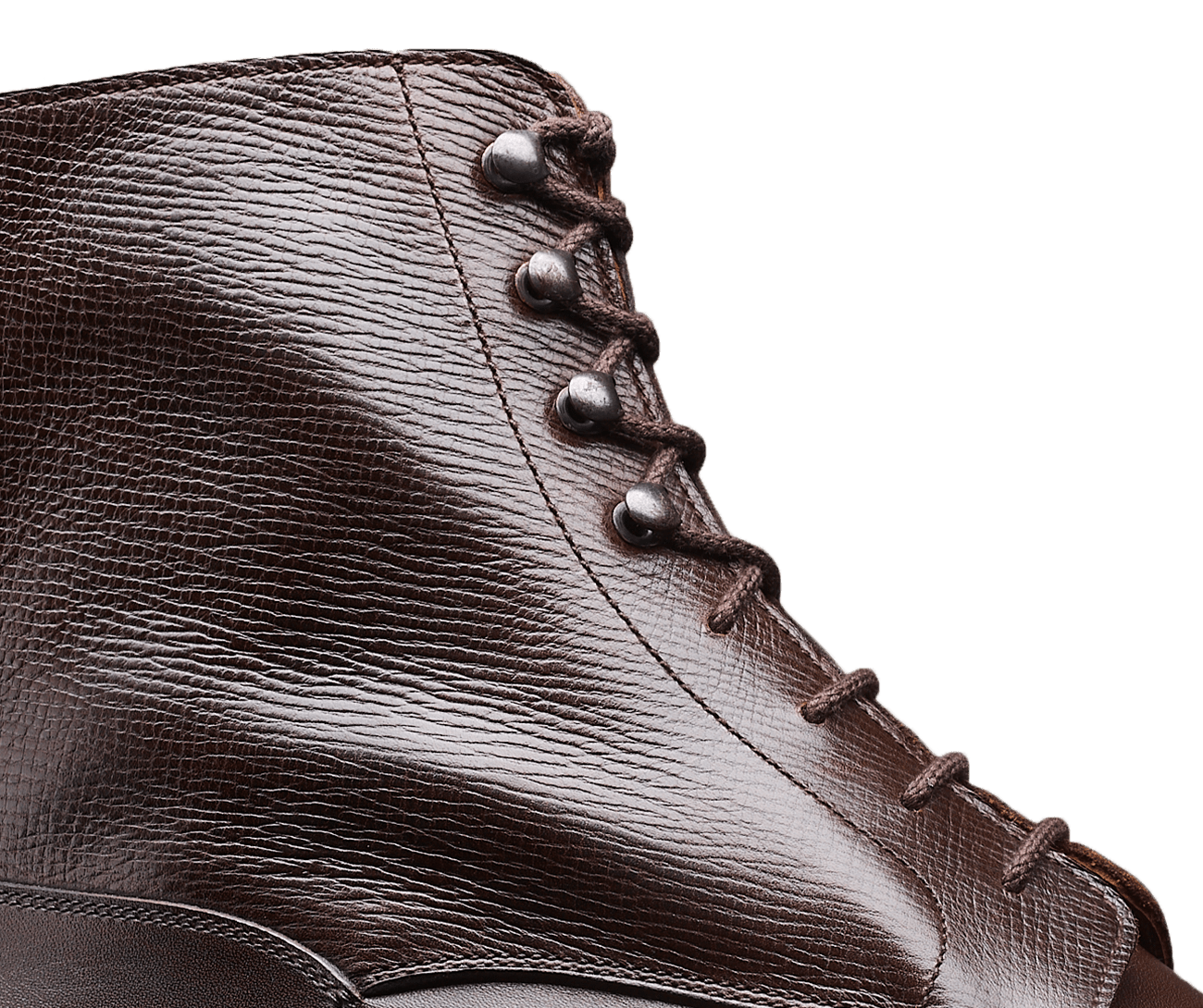 Perth Coffee Antique Calf & Dark Brown Willow Grain