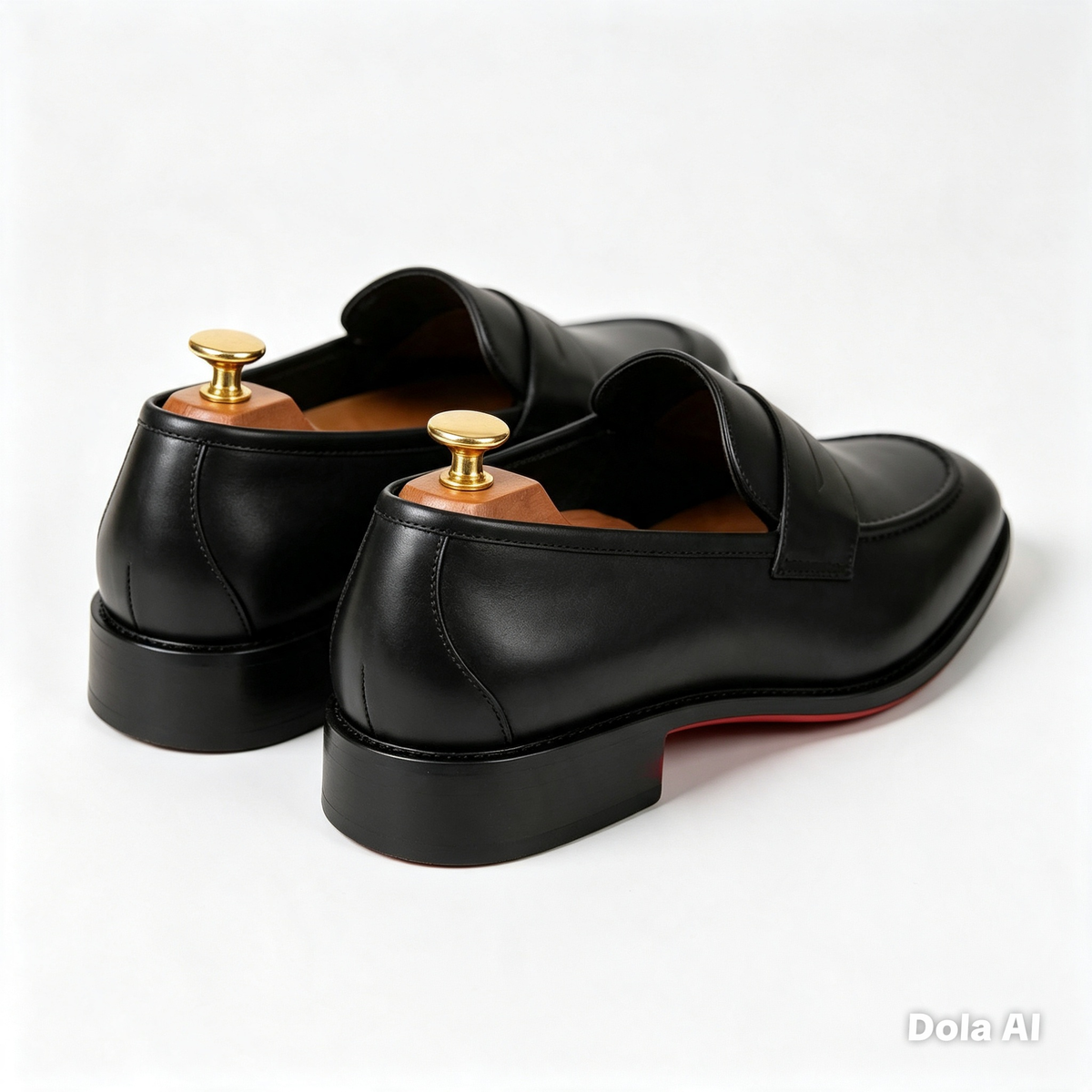 ArtisanWalk Black Penny Loafers — Red Sole Luxury Leather Slip-On Shoes