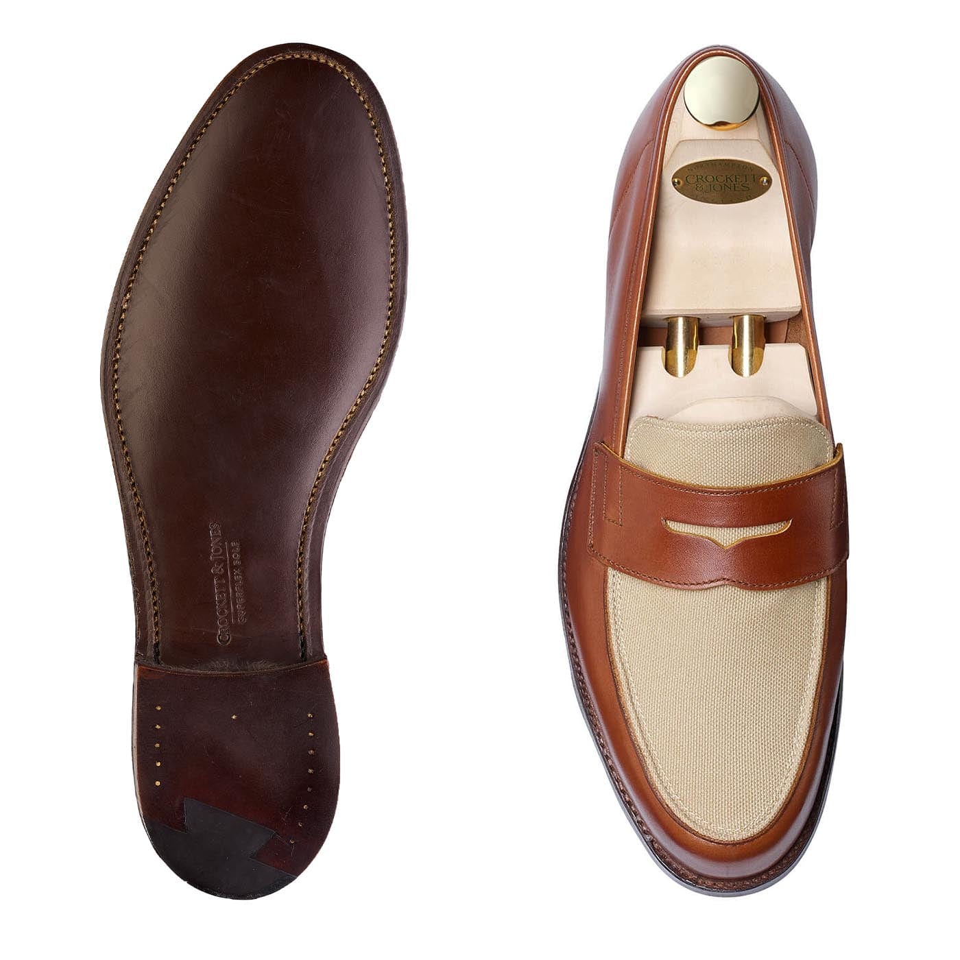 Richmond 2 Tan Burnished Calf &amp; Stone Canvas