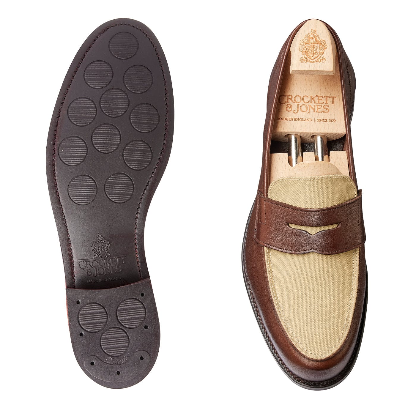 Richmond 2 Walnut Milled Calf &amp; Stone Canvas
