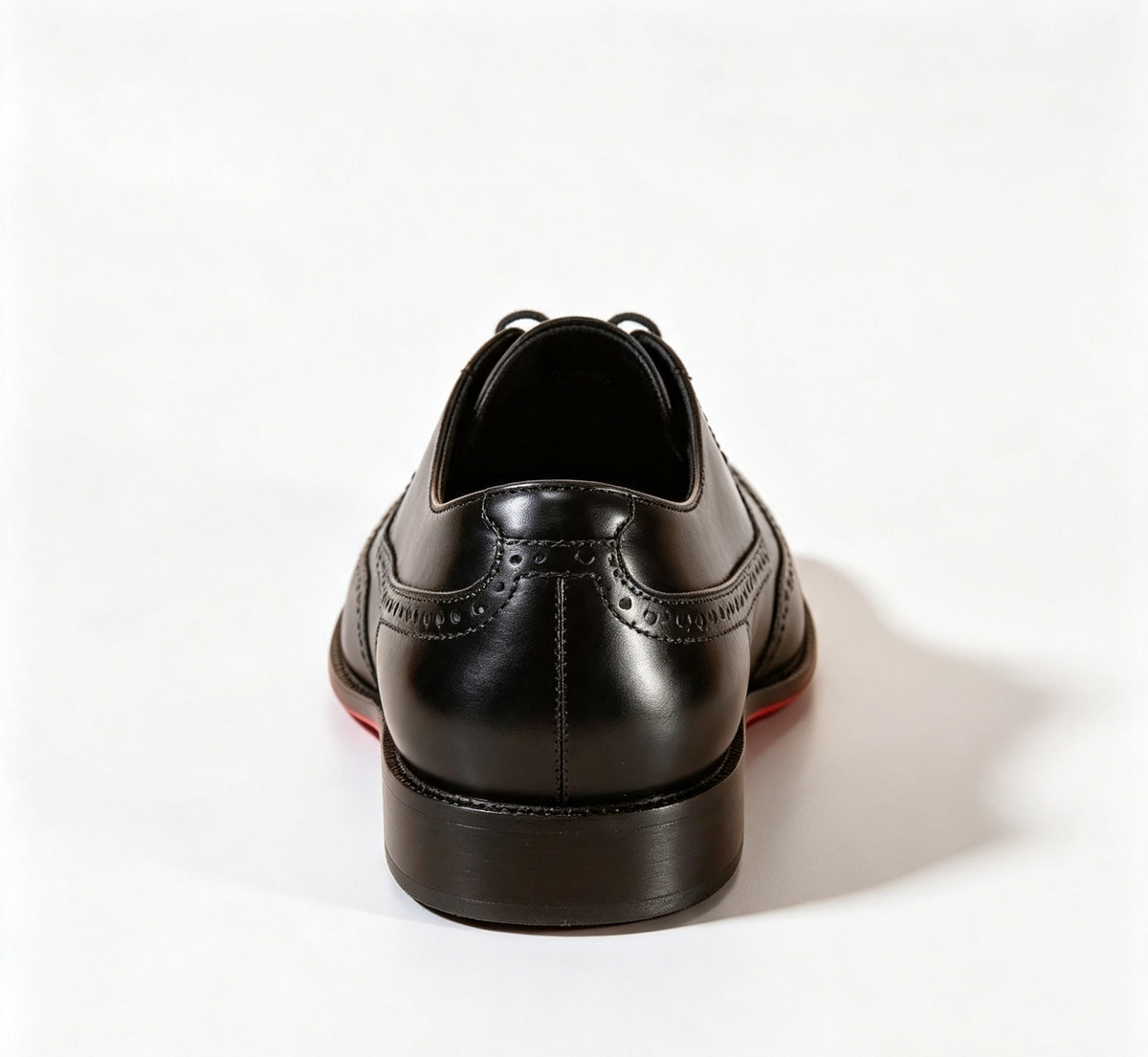 ArtisanWalk Black Wingtip Oxford Shoes — Red Sole Brogue Dress Shoes