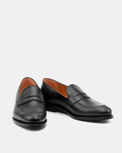 Smith Black Calf Penny Loafer - 675