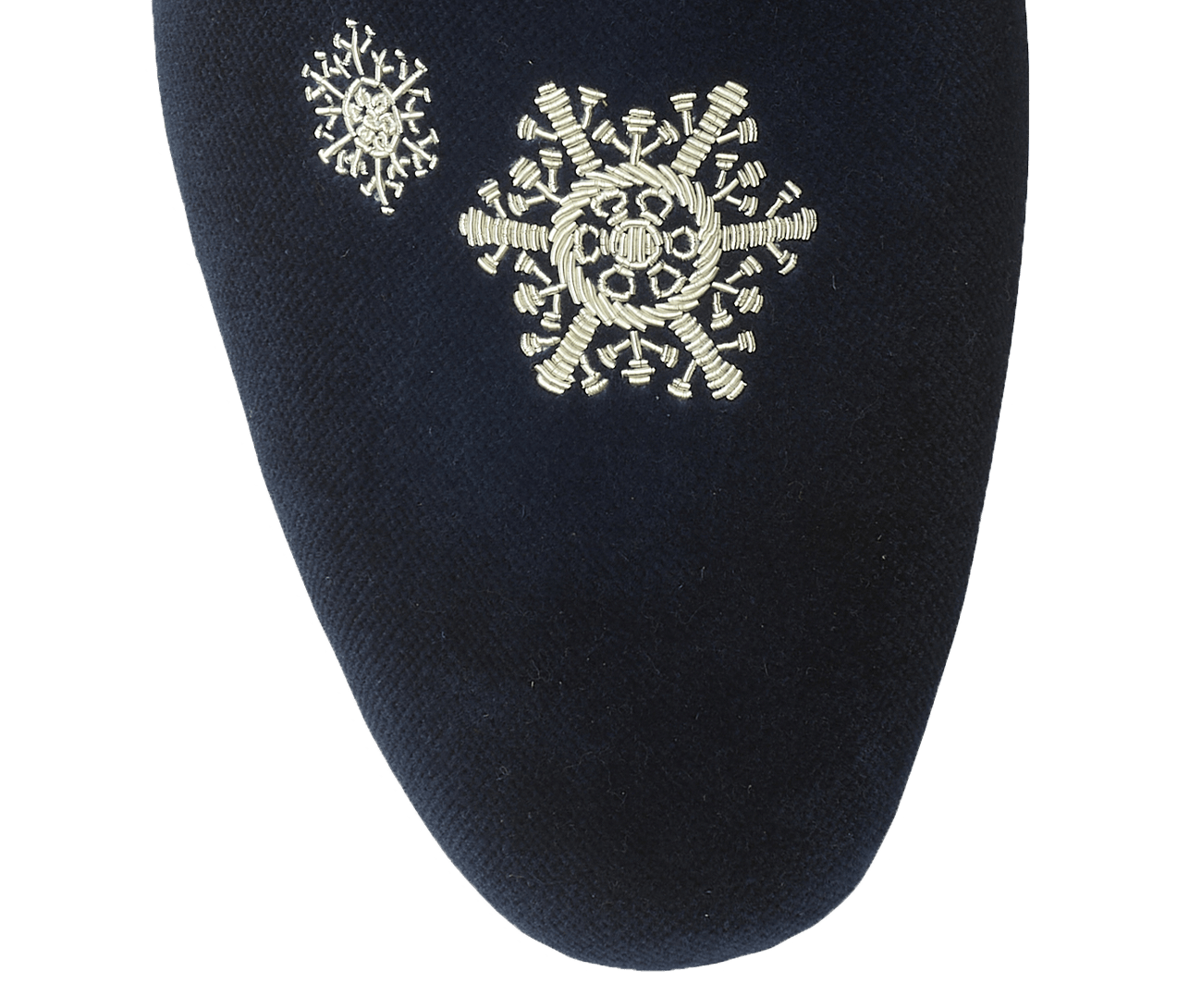 Snowflakes Navy Velvet